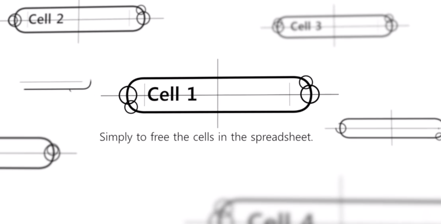 Zoom in on a single cell to present — simply to free the cells from the spreadsheet.